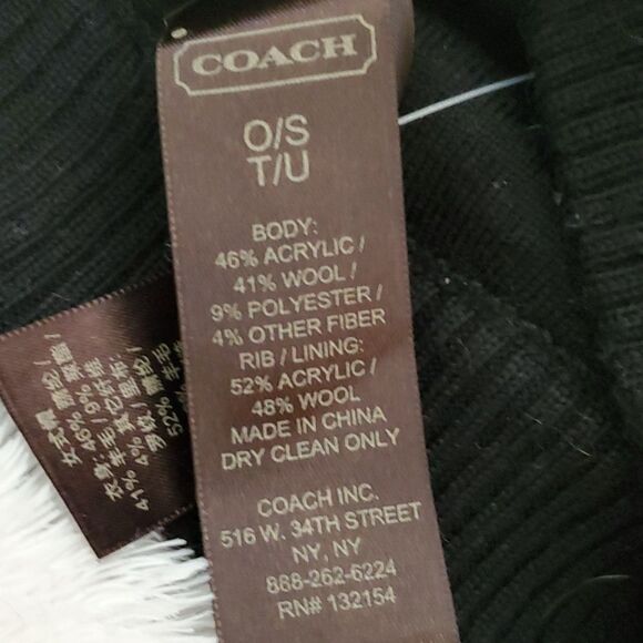 Authentic Coach knit hat - Picture 3 of 3